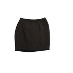 Randolph Duke Metallic Tweed Wrap Mini Skirt Black Gold