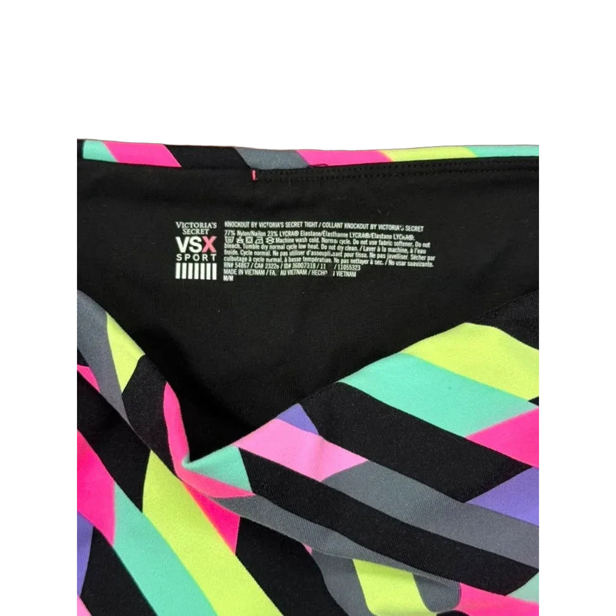 VSX Sport Knockout Geometric Print Athletic Leggings Black