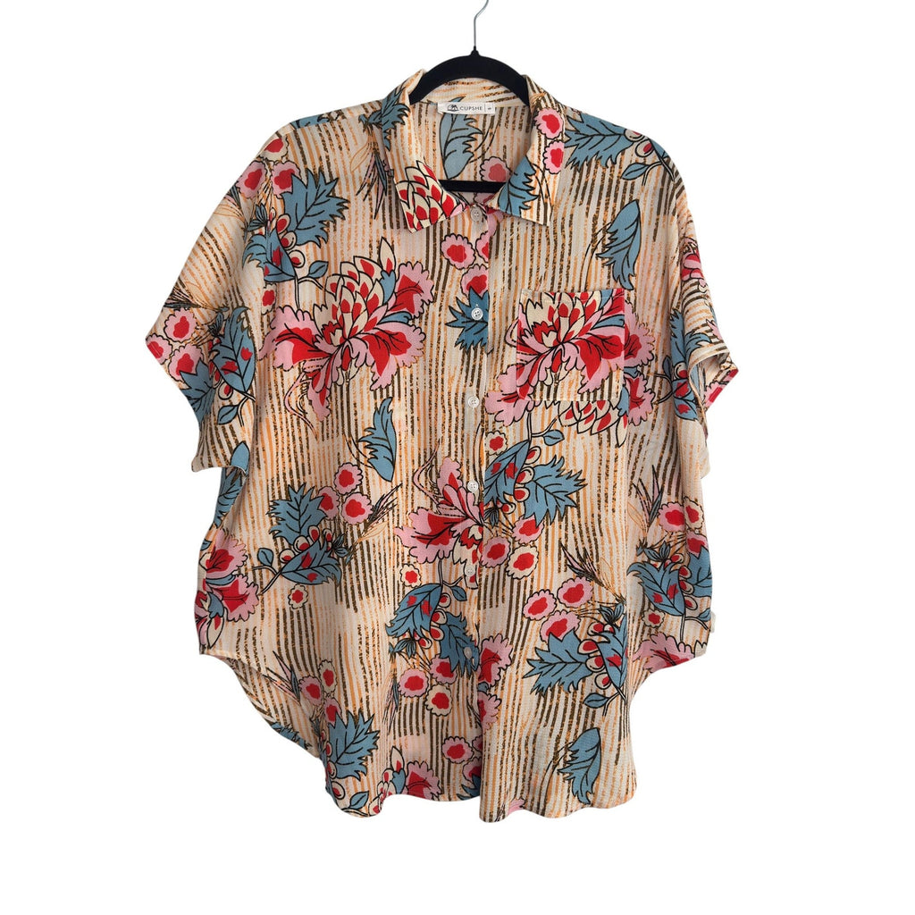 Multicolor Floral Print Polyester Top