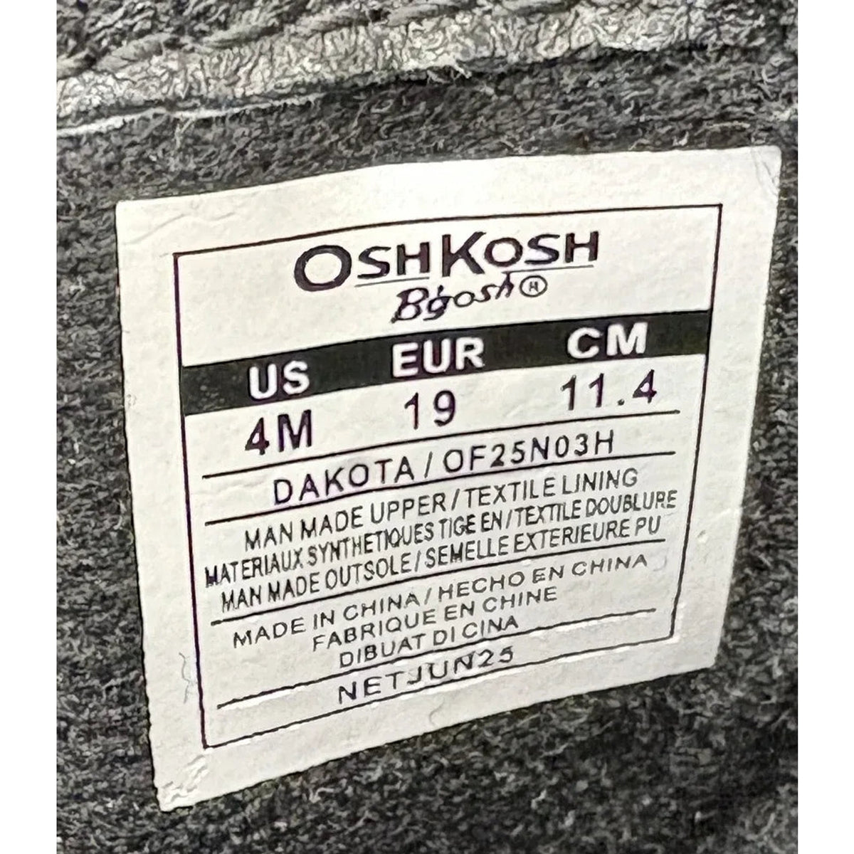 OshKosh B'gosh Dakota Moto Ankle Boots Black