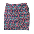 346 Brooks Brothers Floral Print Cotton Pencil Skirt Navy