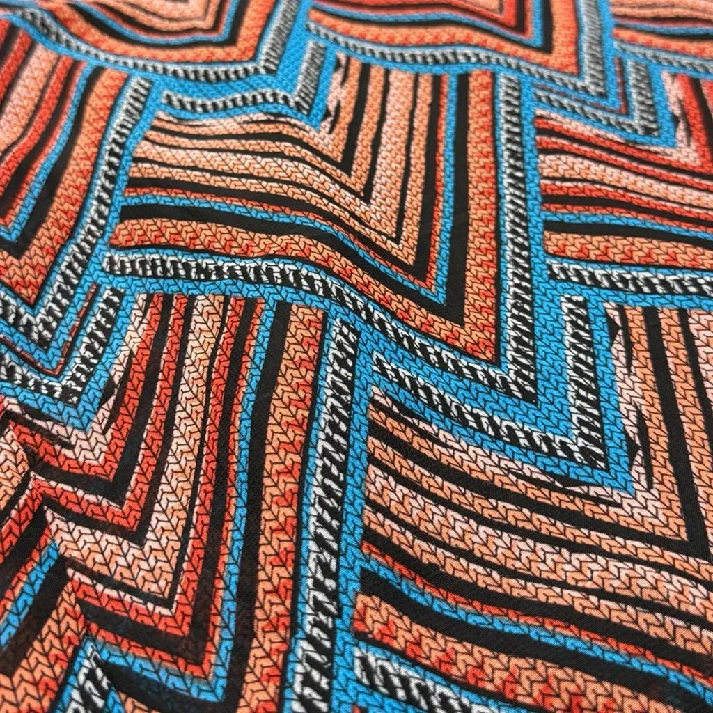 Fire Los Angeles Chevron Geometric Print Mini Dress XS