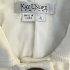 Kay Unger Ivory Cropped Button-Front Jacket