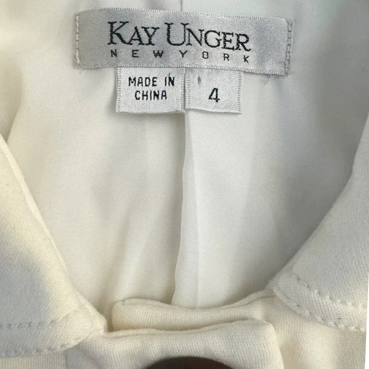 Kay Unger Ivory Cropped Button-Front Jacket