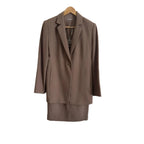 Valerie Stevens Pencil Skirt and Blazer Suit Set Taupe
