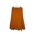 Ashley Stewart Orange Tiered Maxi Skirt Plus Size 14/16