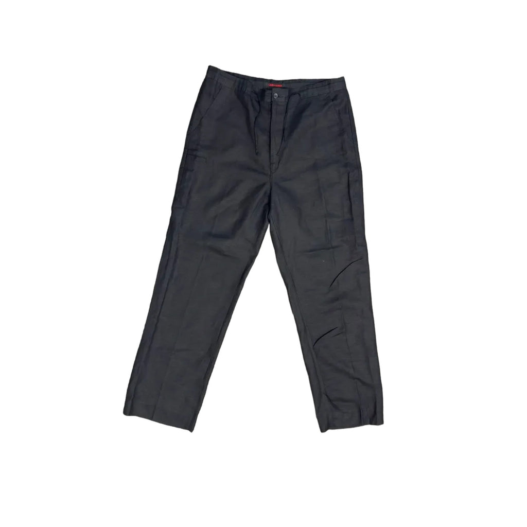 Linea Uomo Set of Short Sleeve Linen Blend Button-Up Shirt and Pants