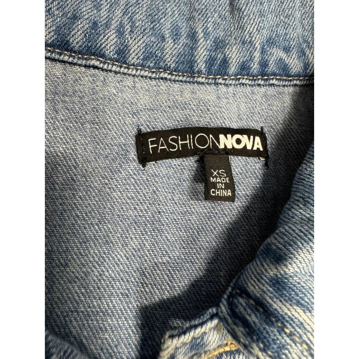 Fashion Nova Sleeveless Denim Jumpsuit Light Blue XS