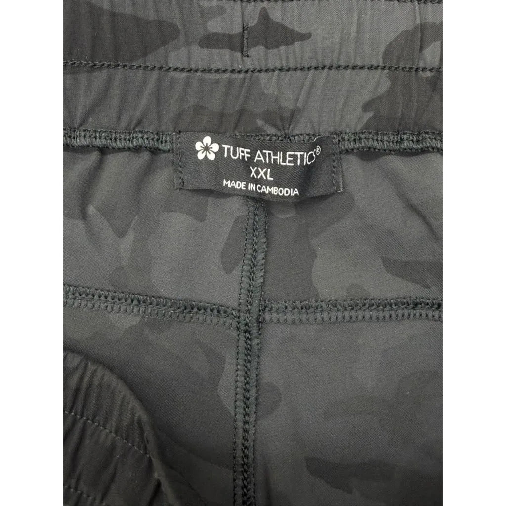 Tuff Athletics Camo Print Athletic Shorts Black