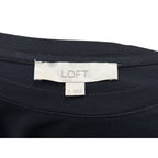 LOFT Ruffle Sleeve Black Top Size S