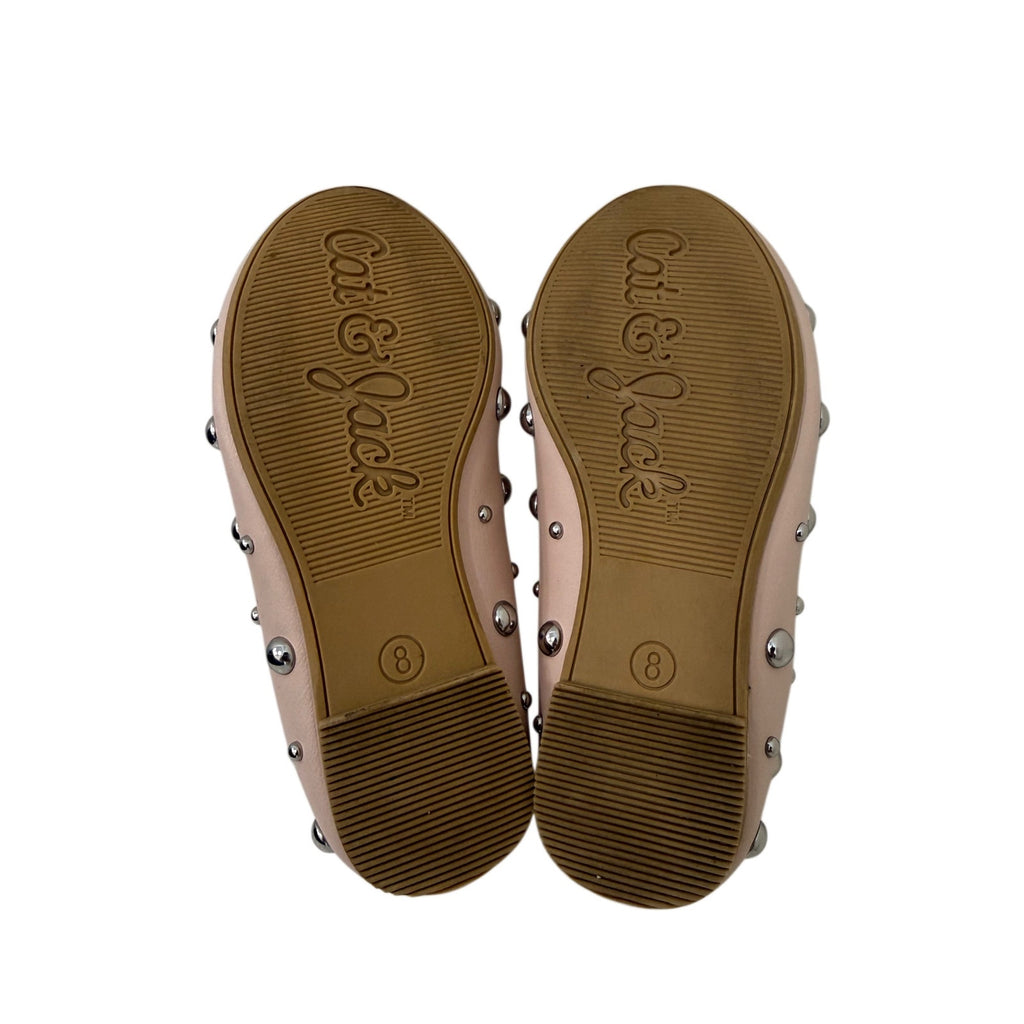 Cat & Jack Pearl Studded Ballet Flat Blush Pink Size 8