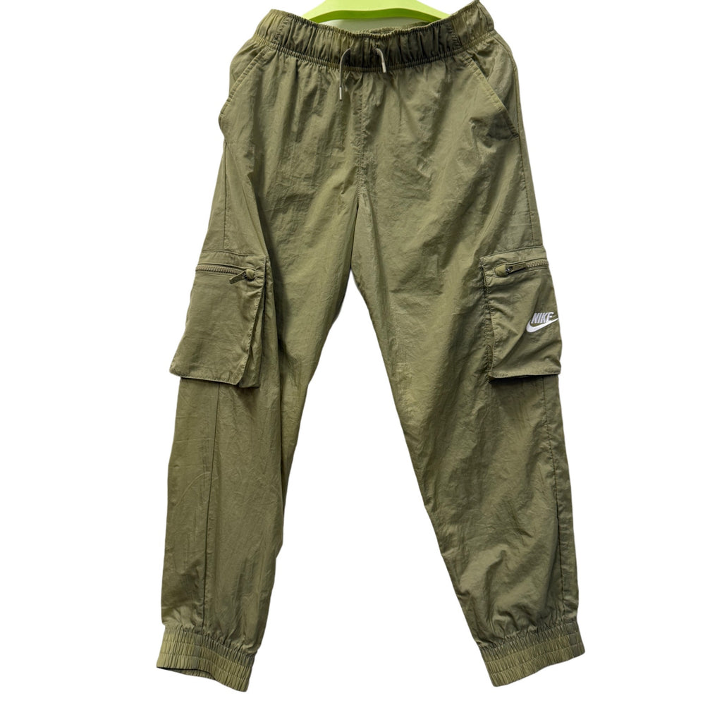 Nike fitted joggers pants for men in olive green size L