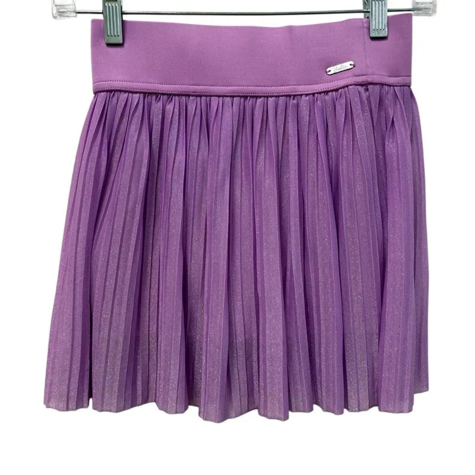 Justice Metallic Pleated Skort Purple