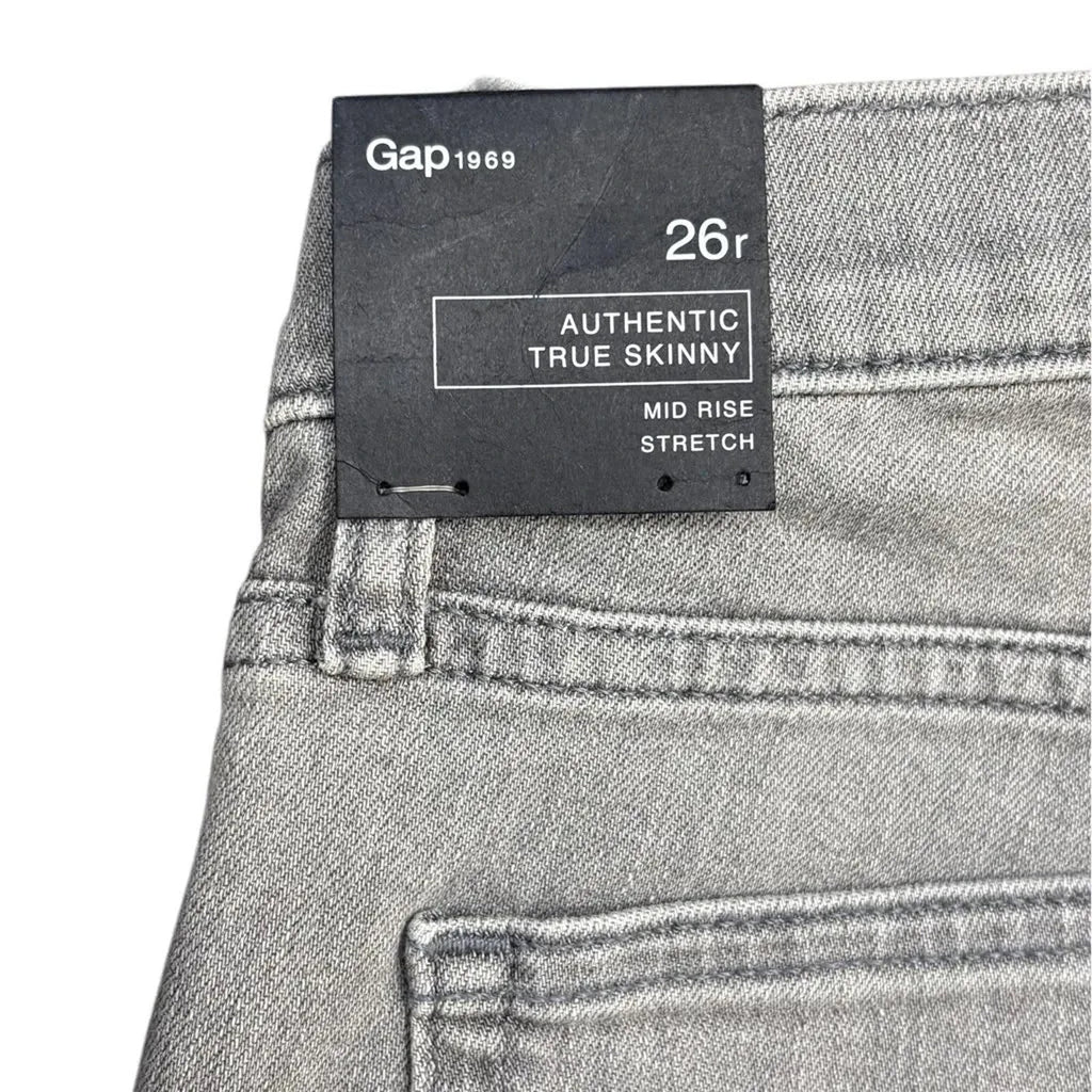 Gap 1969 Authentic True Skinny Mid Rise Stretch Jeans