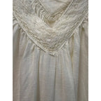 LOFT Ivory Lace Trim V-Neck Peasant Blouse XS