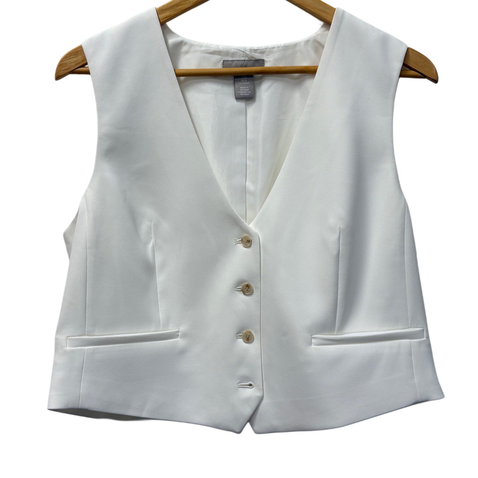 H&M white vest in size M for women