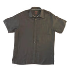 Linea Uomo Set of Short Sleeve Linen Blend Button-Up Shirt and Pants