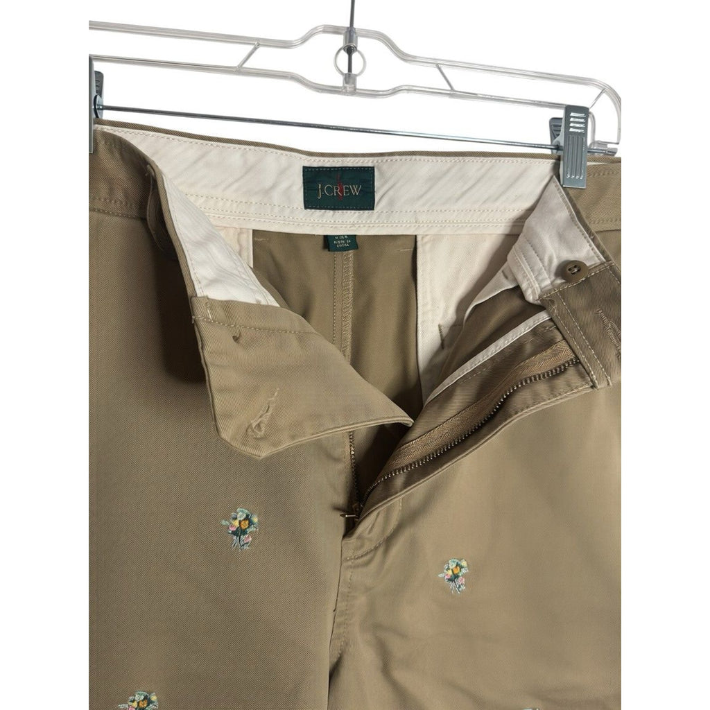 J.Crew Re-Imagined Embroidered Floral Chino Shorts Size 4