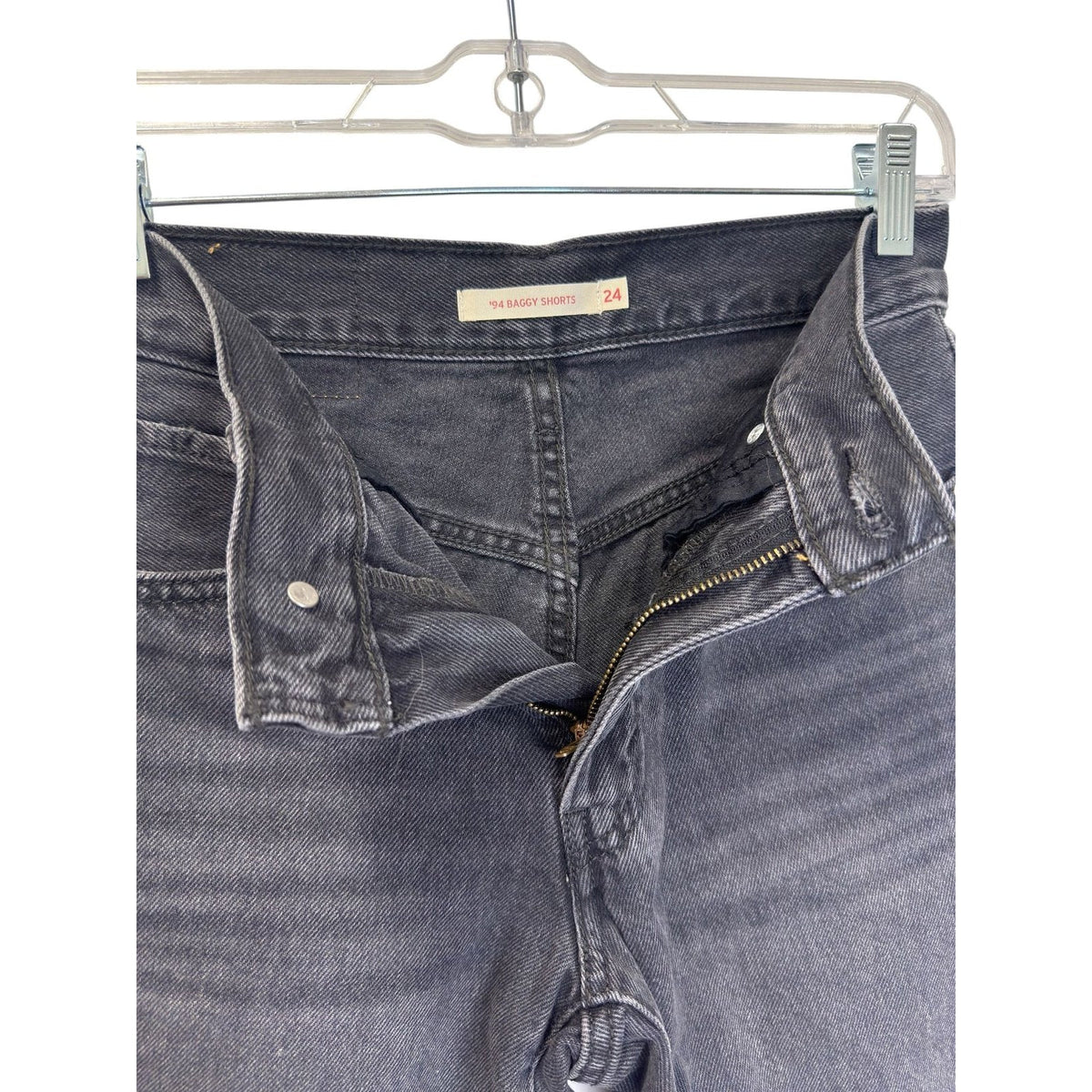 Levi's '94 Baggy Shorts Women Washed Black Size 24