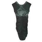 BCBGeneration Ruched Bodycon Dress Satin Cross-Back