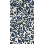 LOFT Floral Print Short Sleeve Top Cream Blue