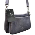 Kate Spade Glitter Crossbody Duo Bag NWT Purple/Gunmetal Sparkle