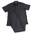 Linea Uomo Set of Short Sleeve Linen Blend Button-Up Shirt and Pants