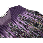 Cato Purple Paisley Pleated Cap Sleeve Blouse XL