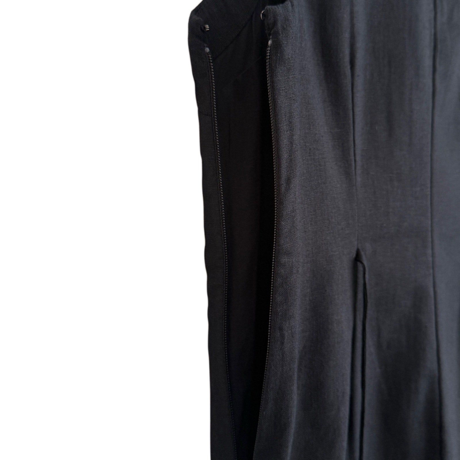 NWT Abercrombie & Fitch Black Linen Blend Sleeveless Wrap Mini Dress Petite Small