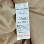 PrettyLittleThing Stone Mesh Ruched Mini Dress Long Balloon Sleeve Bodycon US 4 NWT