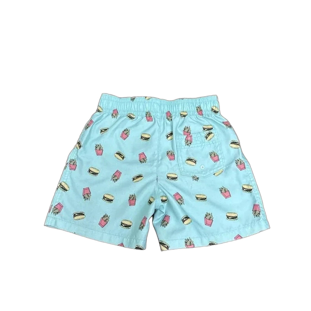 Abercrombie & Fitch Kids Burger Fries Swim Shorts Mint