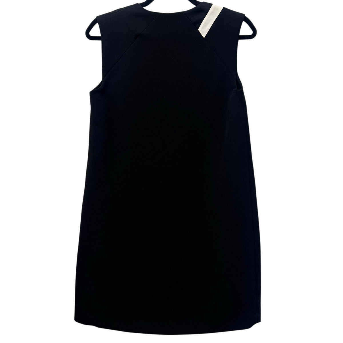 rag & bone Black Sleeveless Shift Dress Contrast White V-Neck Pockets Size 2