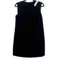 rag & bone Black Sleeveless Shift Dress Contrast White V-Neck Pockets Size 2
