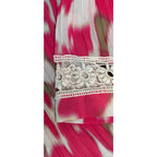 Alfani Pleated Abstract Print Tunic Top Pink