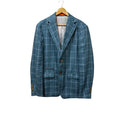 100% Linen Windowpane Check Sport Coat Size 40R