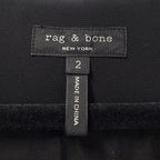 rag & bone Black Sleeveless Shift Dress Contrast White V-Neck Pockets Size 2