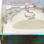 Sanrio Hello Kitty & Friends Charm Bracelet Set Silver Pink