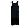 Abercrombie & Fitch Black Fringe Hem Sleeveless Dress XS