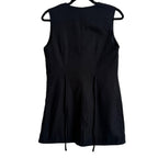 NWT Abercrombie & Fitch Black Linen Blend Sleeveless Wrap Mini Dress Petite Small