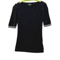 Ralph Lauren Boat Neck Puff Sleeve Top Black XS