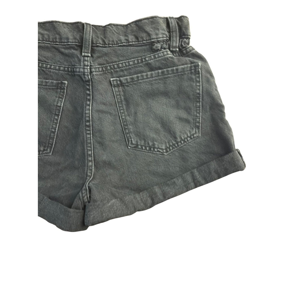 Forever 21 High-Rise Cuffed Black Denim Shorts