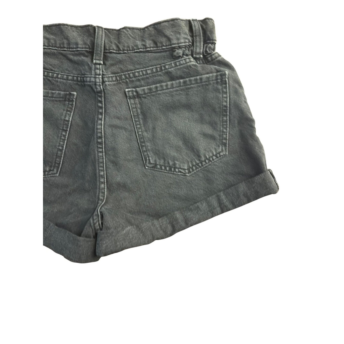 Forever 21 High-Rise Cuffed Black Denim Shorts