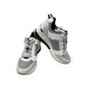 Michael Kors Glitter Mesh Running Sneakers – Silver and Olive Green