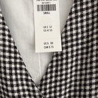 NWT Abercrombie & Fitch Black White Gingham Linen Blend Sleeveless Vest Blouse S