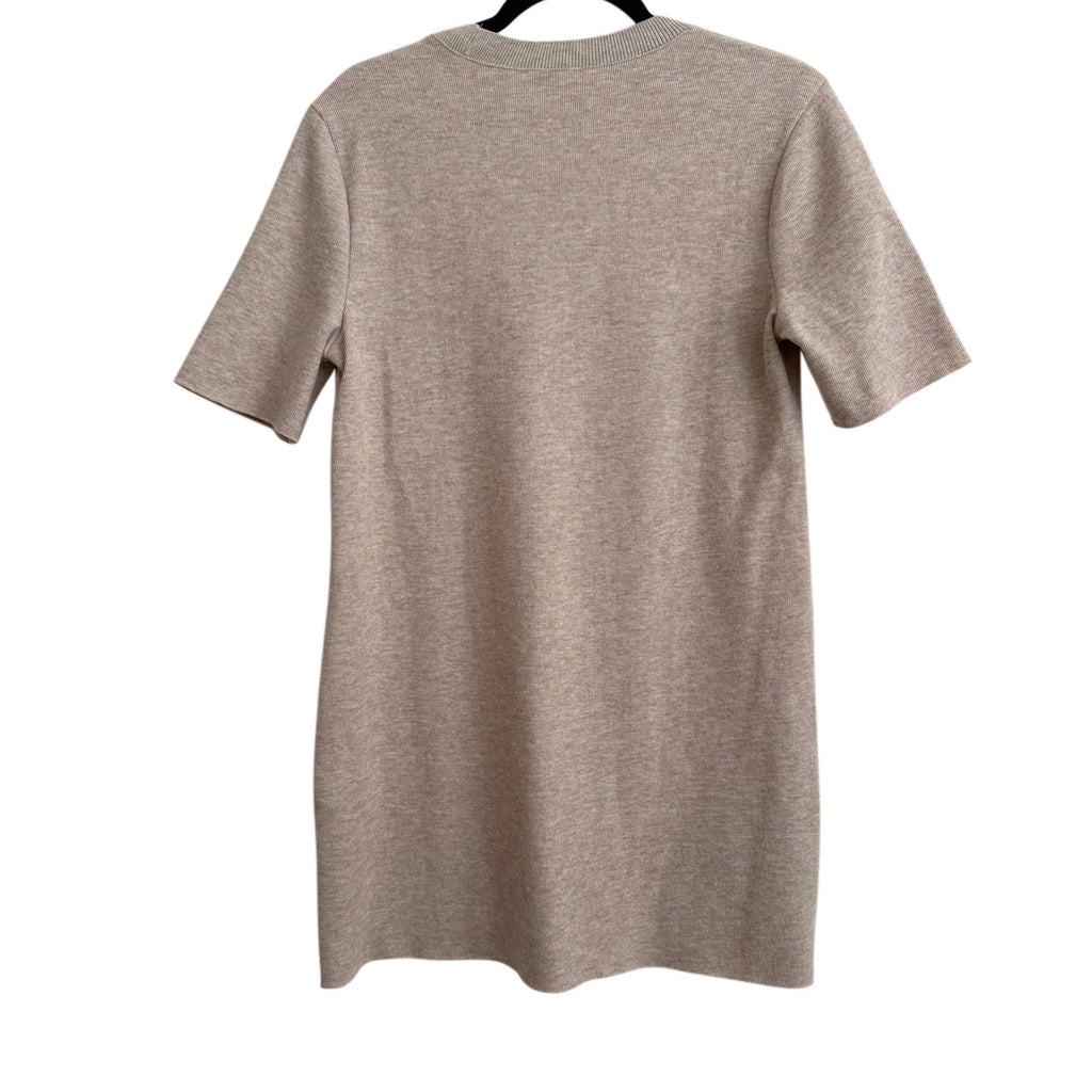 Zara Knit T-Shirt Mini Dress Beige