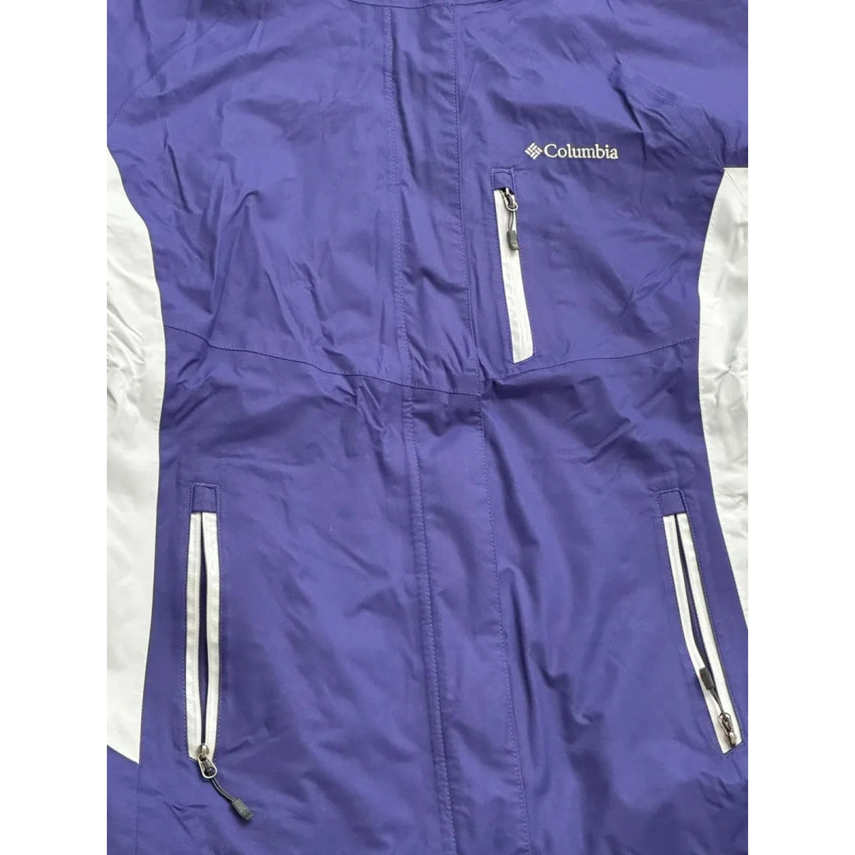 Columbia Omni-Heat Interchange Hooded Rain Jacket Purple