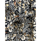 Millenium Tropical Leaf Print Sleeveless Shirt Dress
