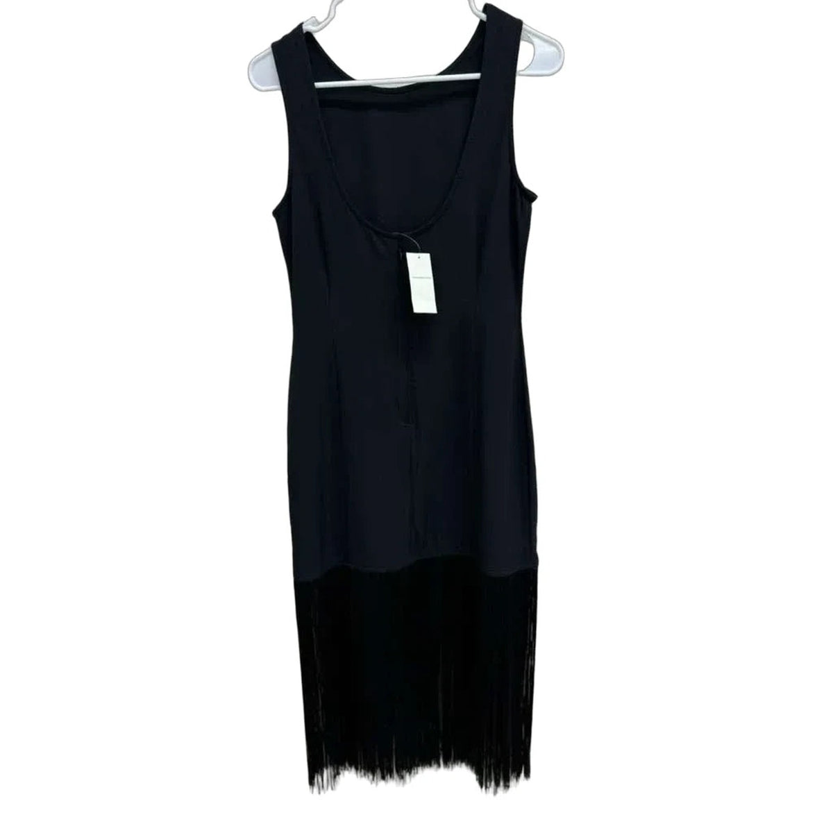 Abercrombie & Fitch Black Fringe Hem Sleeveless Dress XS