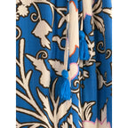 Blue Floral Print Wrap Maxi Dress KNOX ROSE