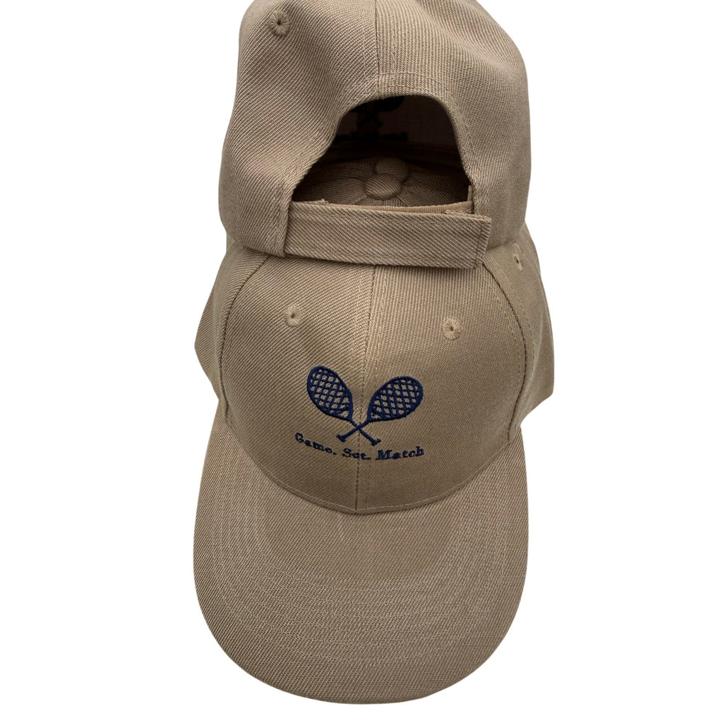 Game Set Match Tennis hat in beige